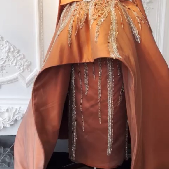 Custom Crystal Embellished Couture Gown - Picture 5 of 6